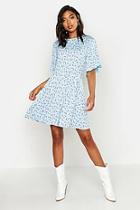 Boohoo Tall Ditsy Floral Smock Dress
