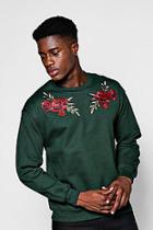 Boohoo Twin Floral Embroidered Sweater