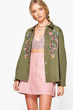 Boohoo Maya Boutique Embroidered Shaket Top