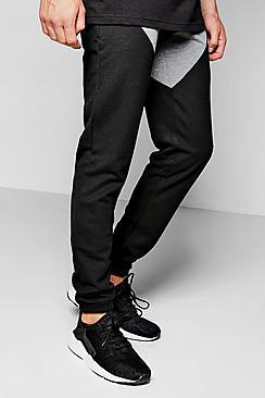 Boohoo Skinny Fit Chevron Panel Joggers