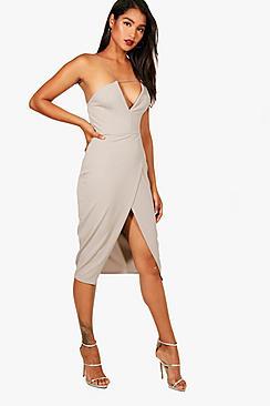 Boohoo Delia Velvet Off The Shoulder Bodycon Dress