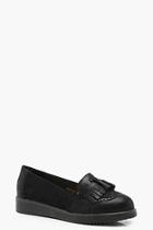 Boohoo Bethany Tassel Cleated Loafers