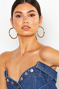 Boohoo Premium Tube Hoop Earrings