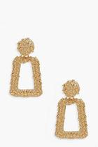Boohoo Small Textured Statement Earrings