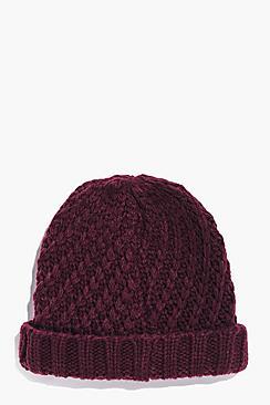 Boohoo Kayla Chunky Knit Beanie Hat