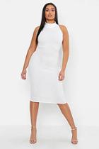 Boohoo Plus Bandage Halterneck Midi Dress
