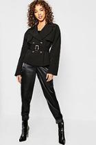 Boohoo Cropped Trench Jacket