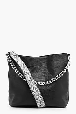 Boohoo Crosshatch Tote Bag