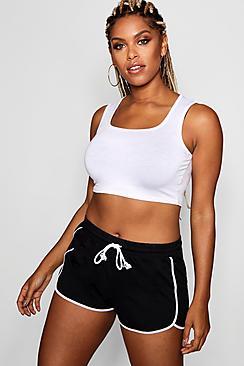 Boohoo Yaz Contrast Trim Runner Shorts