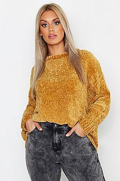 Boohoo Plus Oversized Soft Chenille Sweater