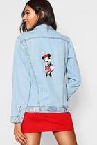 Boohoo Disney Mickey Graphic Denim Jacket