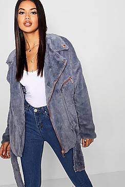 Boohoo Faux Fur Aviator