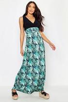 Boohoo Palm Print Maxi Dress