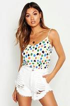 Boohoo Multi Colour Spot Cami