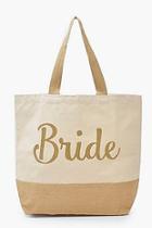 Boohoo Foil Bride Straw Beach Bag