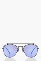 Boohoo Evie Revo Lense Top Bar Aviator Sunglasses