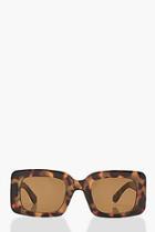 Boohoo Oversized Tortoiseshell Sunglasses With Case