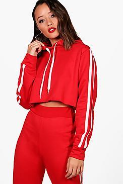 Boohoo Casey Athleisure Side Stripe Hoodie