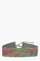 Boohoo Indescent Silver Choker