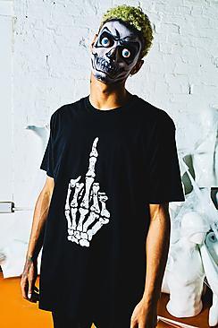 Boohoo Halloween Middle Finger Design T-shirt