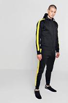 Boohoo Zip Through Fleece Tracksuit With Contrast Tape