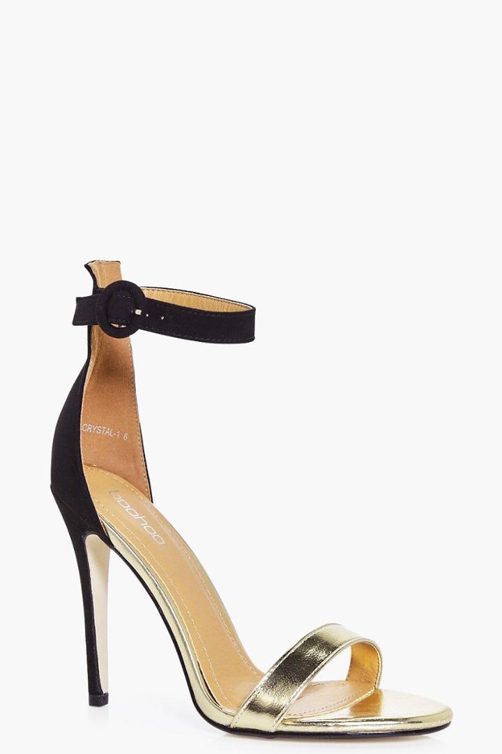 Boohoo Frankie Contrast Two Part Heel Black