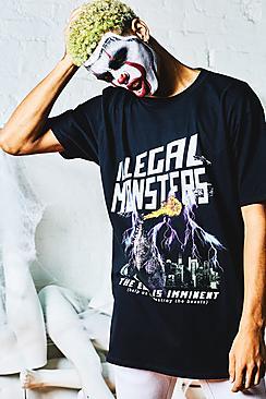 Boohoo Halloween Graphic Print Oversized T-shirt