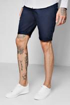 Boohoo Navy Plain Skinny Fit Chino Short Navy