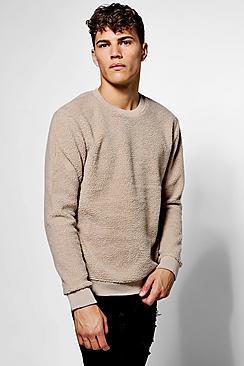 Boohoo Borg Crew Neck Jumper
