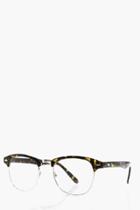 Boohoo Clear Lense Clubmaster Glasses Brown