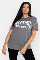 Boohoo Plus Oversized 'hot As Hell' Band T-shirt