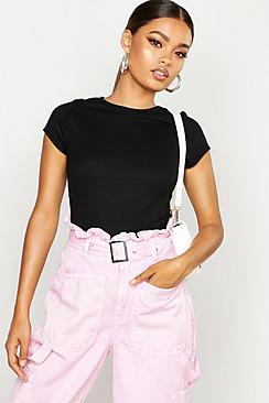 Boohoo Basic Ribbed T-shirt