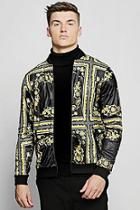 Boohoo Baroque Tile Print Bomber