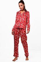 Boohoo Star Print Shirt & Trouser Set