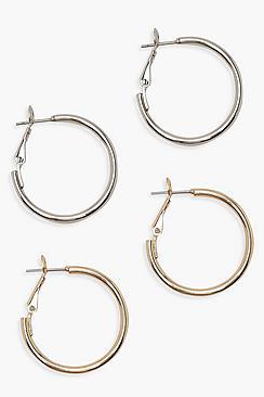 Boohoo 25mm Hoop Earring 2 Pack