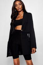 Boohoo Alyssa Tailored Mesh Insert Pocket Blazer