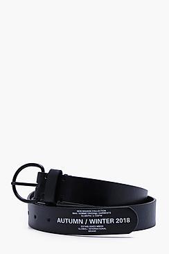 Boohoo Faux Leather O Ring Aw18 Print Belt