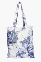 Boohoo Daisy Tie Dye Beach Bag Blue