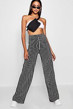 Boohoo Tall Stripe Wide Leg Pants