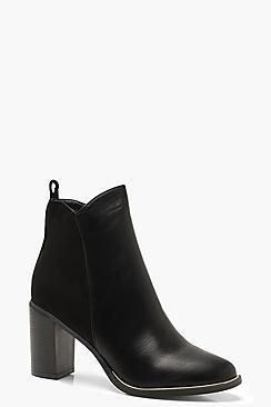 Boohoo Stud Back Shoe Boots