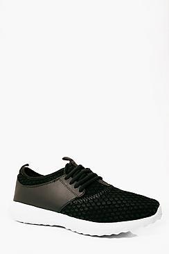 Boohoo Honeycomb Mesh Running Trainers