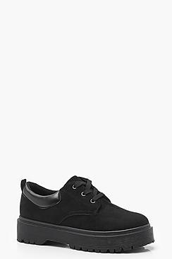 Boohoo Maya Cleated Lace Up Brogues