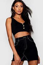 Boohoo Horn Button Thick Strap Cami