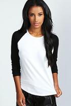 Boohoo Kim Oversized Baseball T Shirt