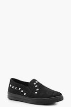 Boohoo Amy Stud Trim Skater