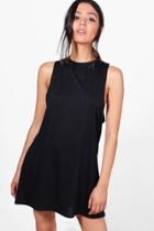 Boohoo Kady High Neck Lounge Dress Black