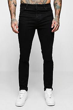 Boohoo Skinny Fit Jeans With Ripped Knee