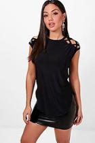 Boohoo Mia Slinky Strappy Shoulder T-shirt
