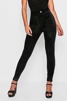 Boohoo Stretch Glitter Velvet Disco Jeans