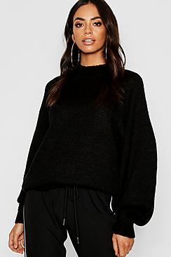 Boohoo Balloon Sleeve Soft Knit Jumper